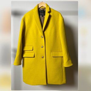 J Crew Yellow Italian Wool Coat